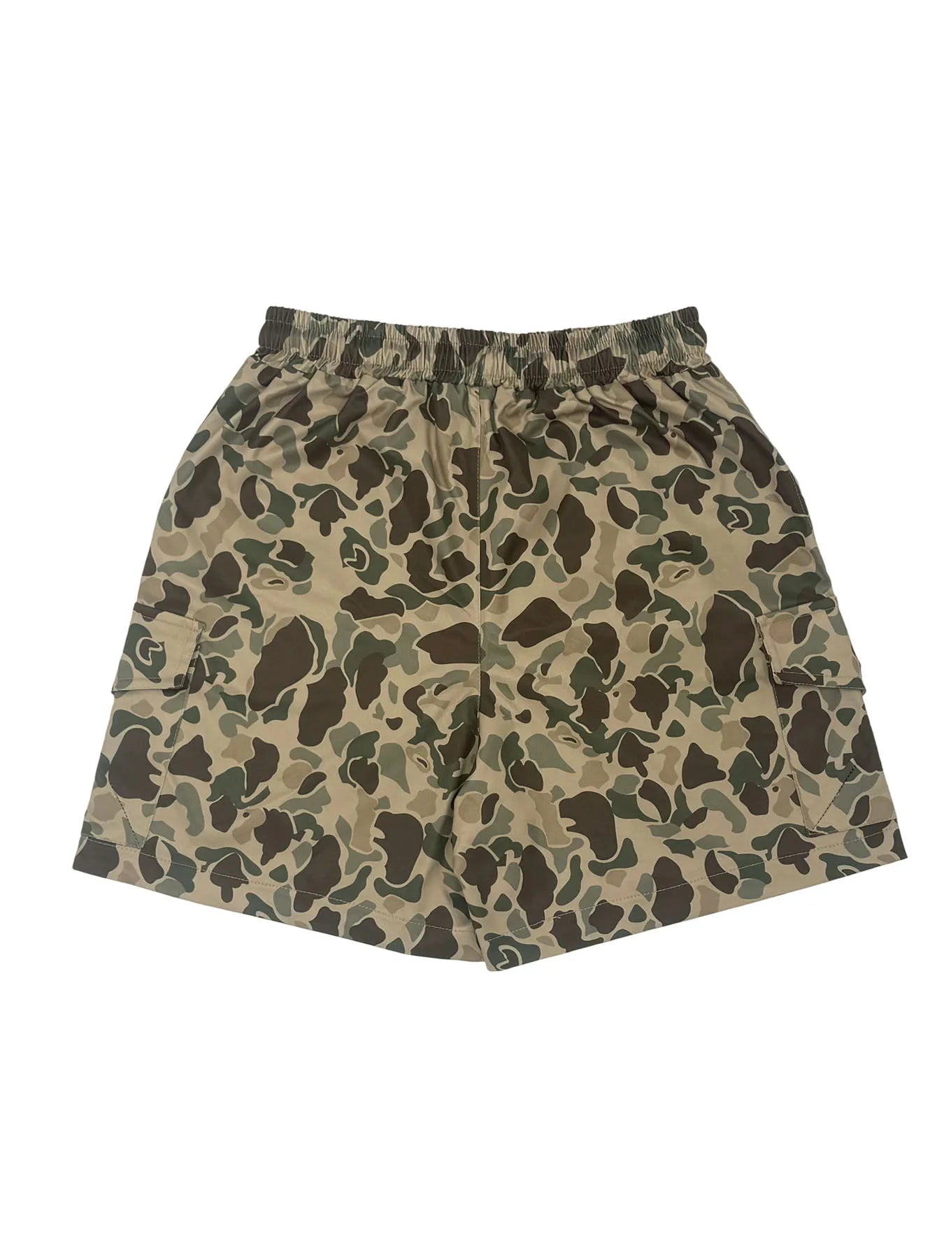 NONECN Camouflage Cargo Shorts For Men With Large Pockets Polyester