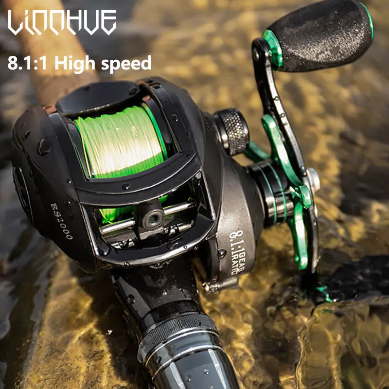 LINNHUE BS2000 Baitcasting Reel 8 To 1 High Speed Saltwater Fishing Reel