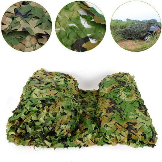 NONECN Jungle Camouflage Netting With Double Layer Hemming Waterproof Oxford