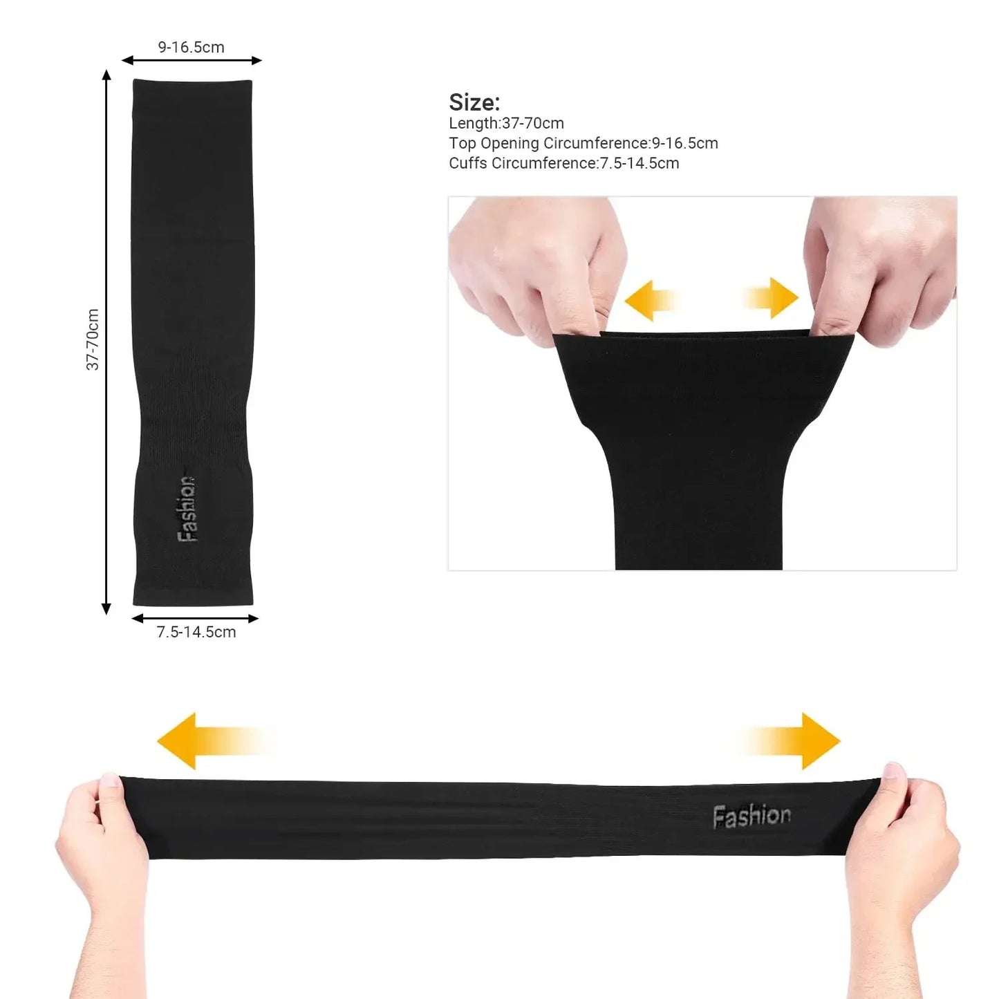 Arm Sleeves UPF50 Plus UV Protection Knit Cotton For Outdoors