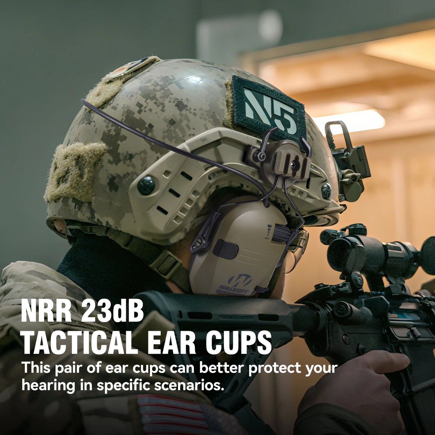 ARM NEXT WK Tactical Electronic Shooting Earmuffs NRR 23dB