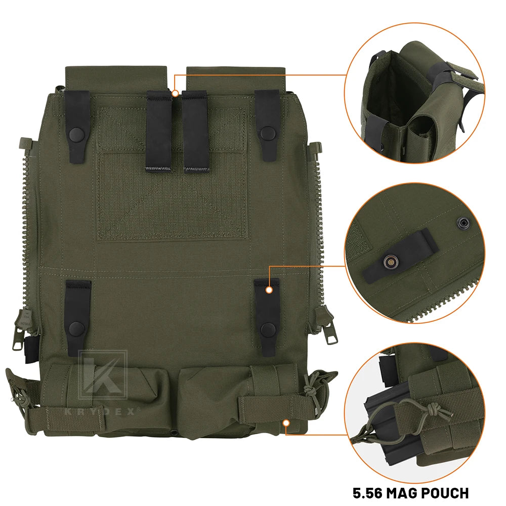 KRYDEX Tactical Modular Back Panel Backpack For AVS JPC