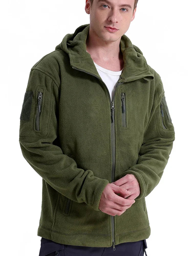 Fleece Warm Tactical Jacket For Outdoors With Multi Pocket Design