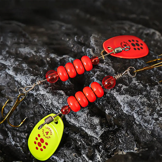 Metal Spoon Spinner Fishing Lure With Tackle Box Bass Pike