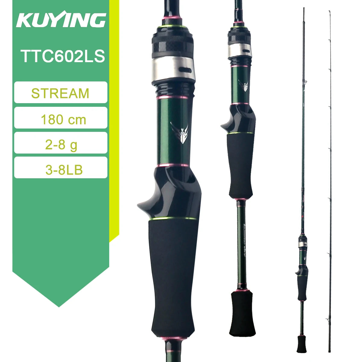 Kuying Teton Spinning Casting Rod Carbon Lure Baitcaster