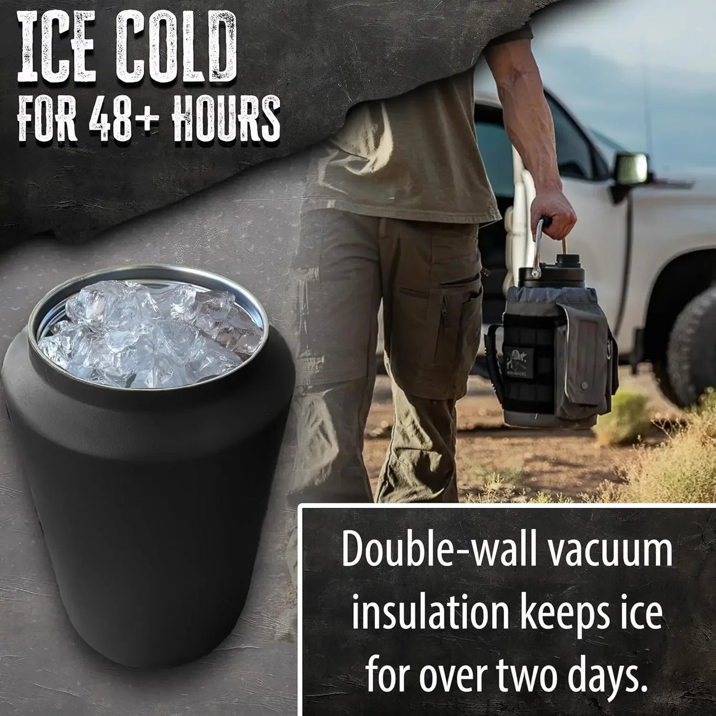 Battle Bottle Insulated Stainless Steel Water Bottle with Dual Handles