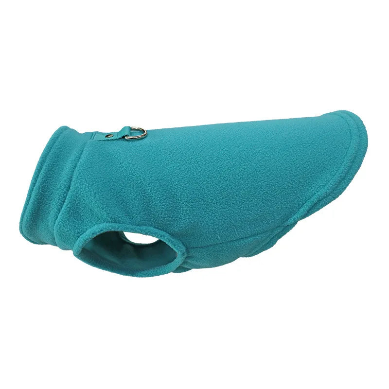 Winter Weatherproof Fleece Dog Coat With D Ring For Dogs