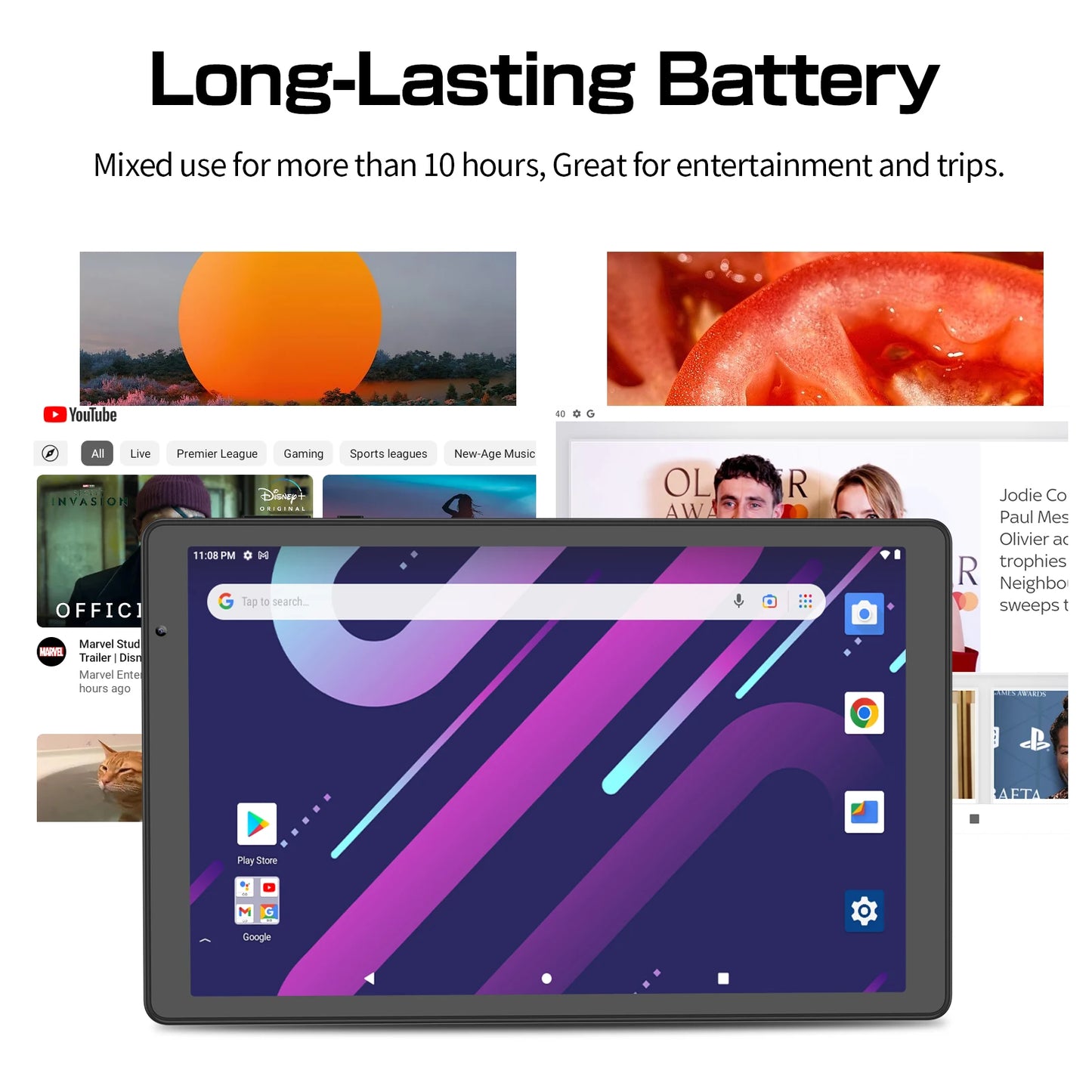 PRITOM Android Tablet 2GB RAM 32GB ROM WiFi 6 MicroSD