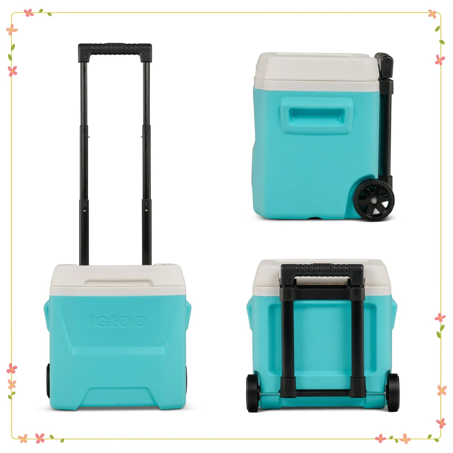 Hard Sided Roller Cooler With Wheels For Easy Transport