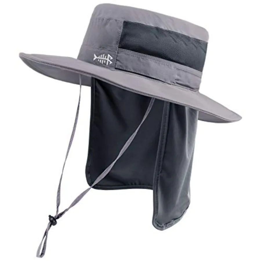 UPF 50 Plus Fishing Hat Water Resistant Detachable Neck Flap