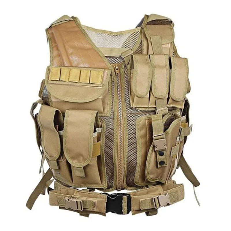 Adjustable Molle Tactical Vest For CS War Games Training