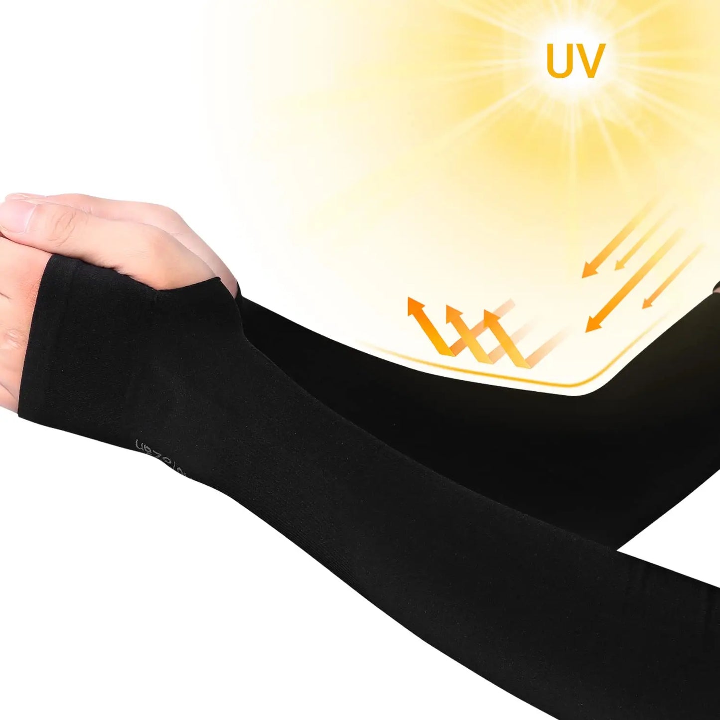 Arm Sleeves UPF50 Plus UV Protection Knit Cotton For Outdoors