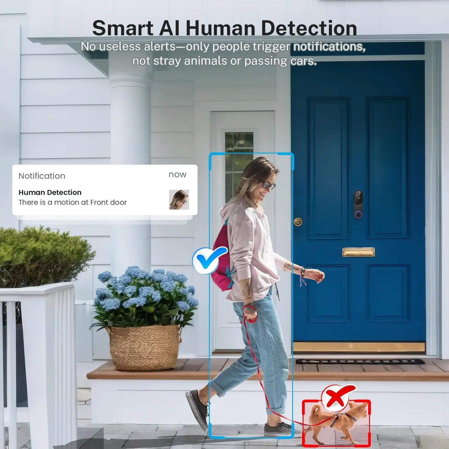 Wireless Video Doorbell Camera With Two Way Audio Night Vision