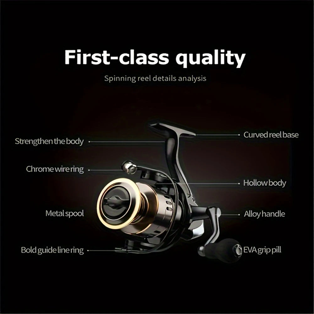 Spinning Reels With Metal Spool And Rocker Arm 5.2 Gear