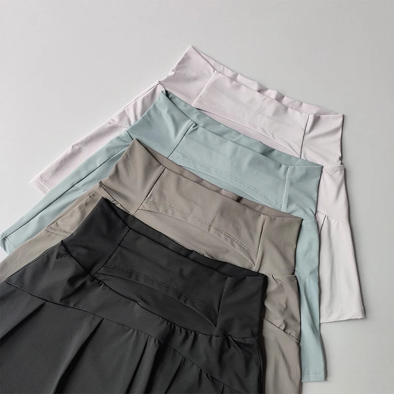 Womens Tennis Skirt Quick Dry High Waist Lined Sport Skirt