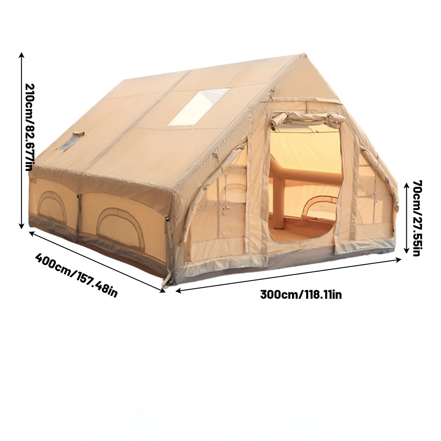Pakicetus Inflatable Camping Tent For Large Groups Quick Setup
