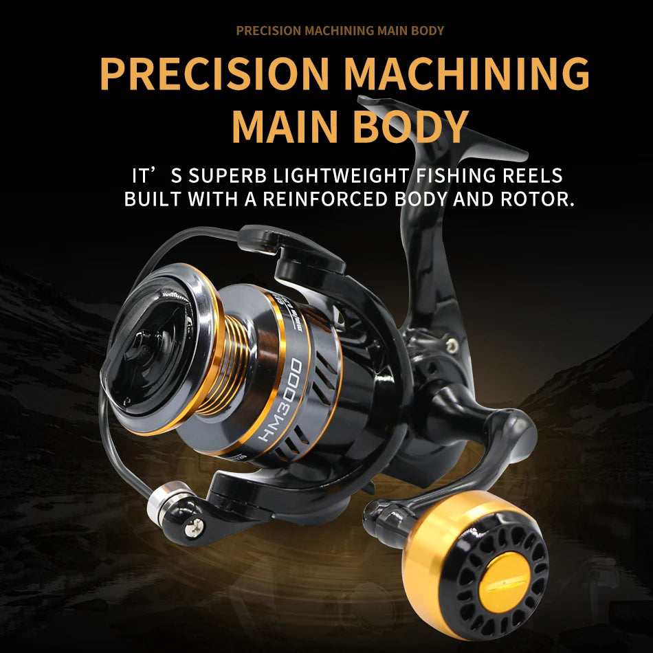 Rooblinos Spinning Fishing Reel 10KG Max Drag High Speed