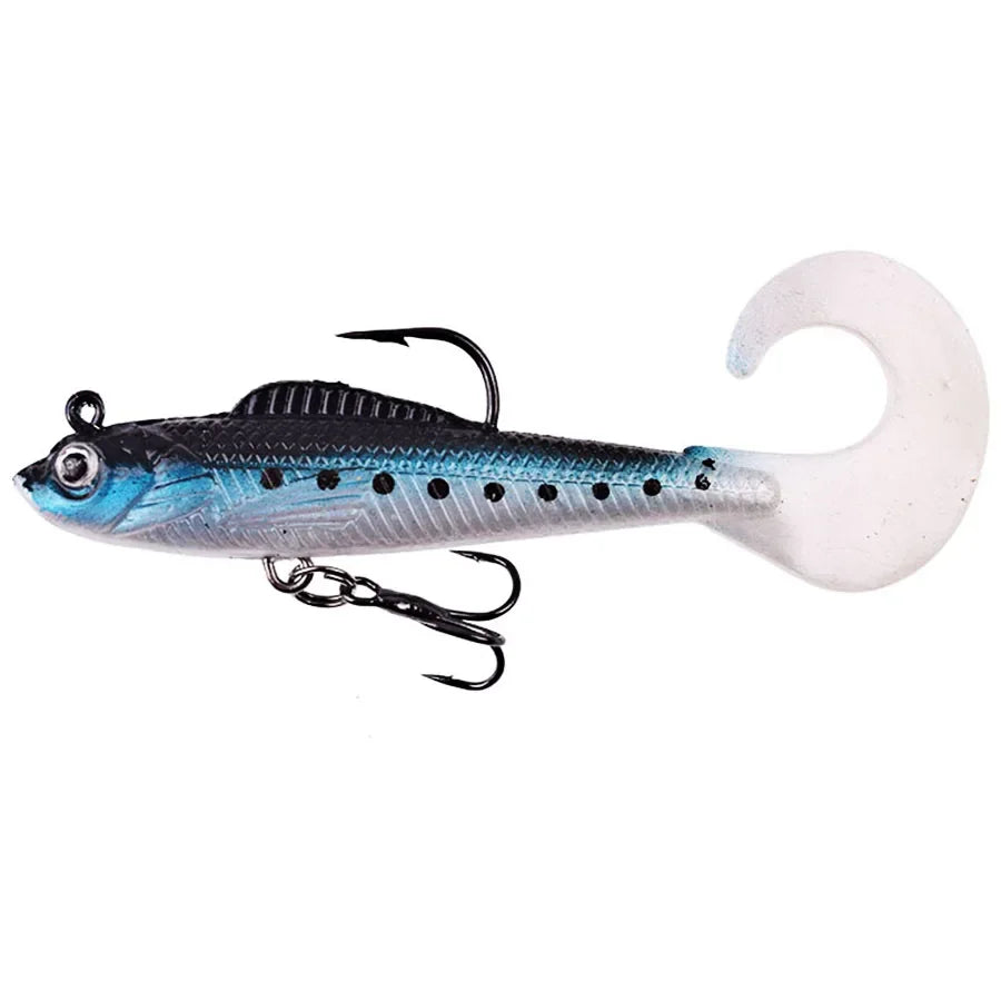 6Pcs Wobblers Soft Silicone Lures For Sea Bass Pike Carp