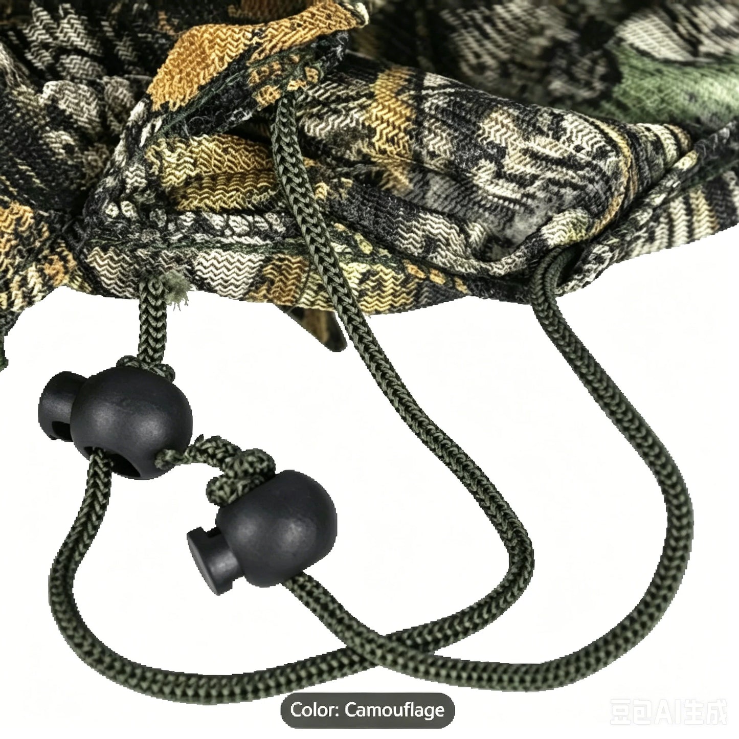 Lightweight 3D Ghillie Hooded Camouflage Hunting Outfit Unisex Breathable