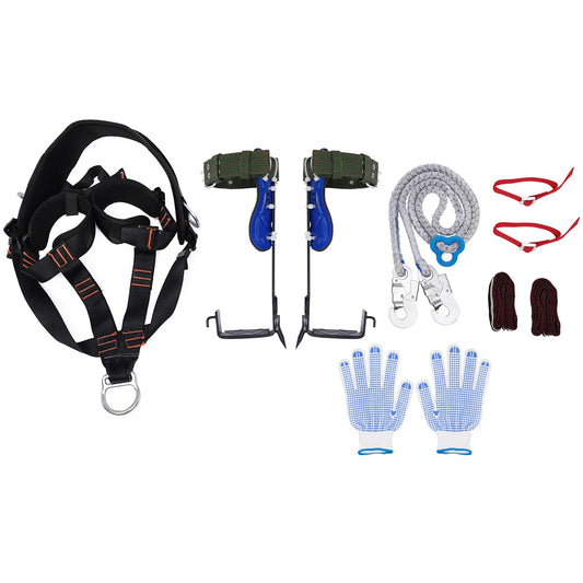 Climbing Spikes and Harness Kit with Gloves for Tree Climbing