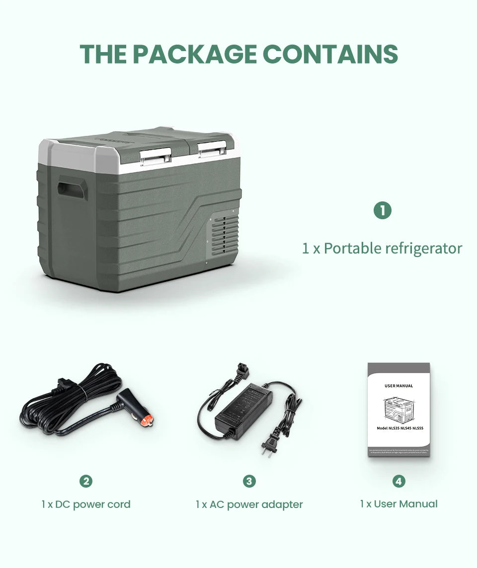 Alpicool NLS Car Refrigerator Mini Fridge Freezer Portable 12V