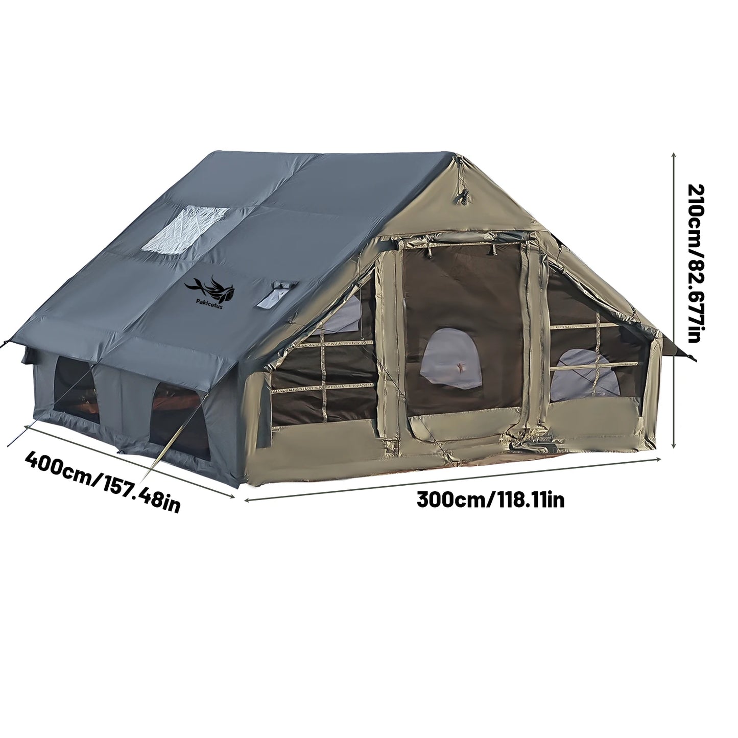 Pakicetus Inflatable Camping Tent For Large Groups Quick Setup