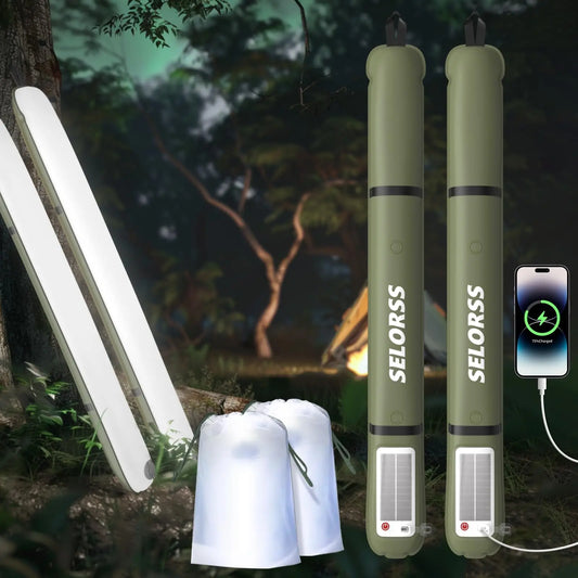 Solar Camping Lantern 2000mAh Folding Waterproof 3 Warm Lights
