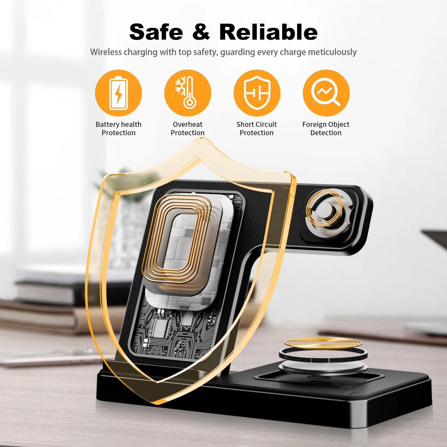 Magnetic Wireless Charger 18W Fast Charging Adapter QC3.0 Certified
