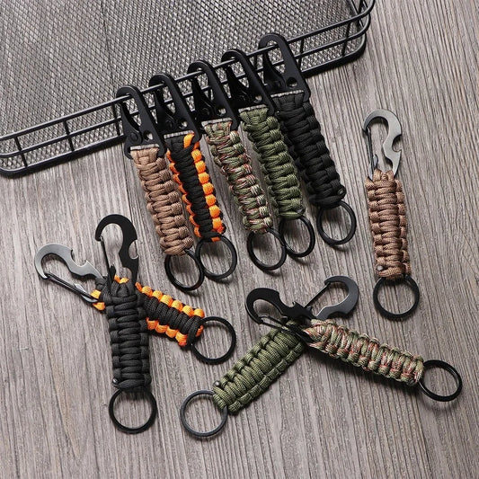 Paracord Keychain Carabiner Bottle Opener For Camping Hiking
