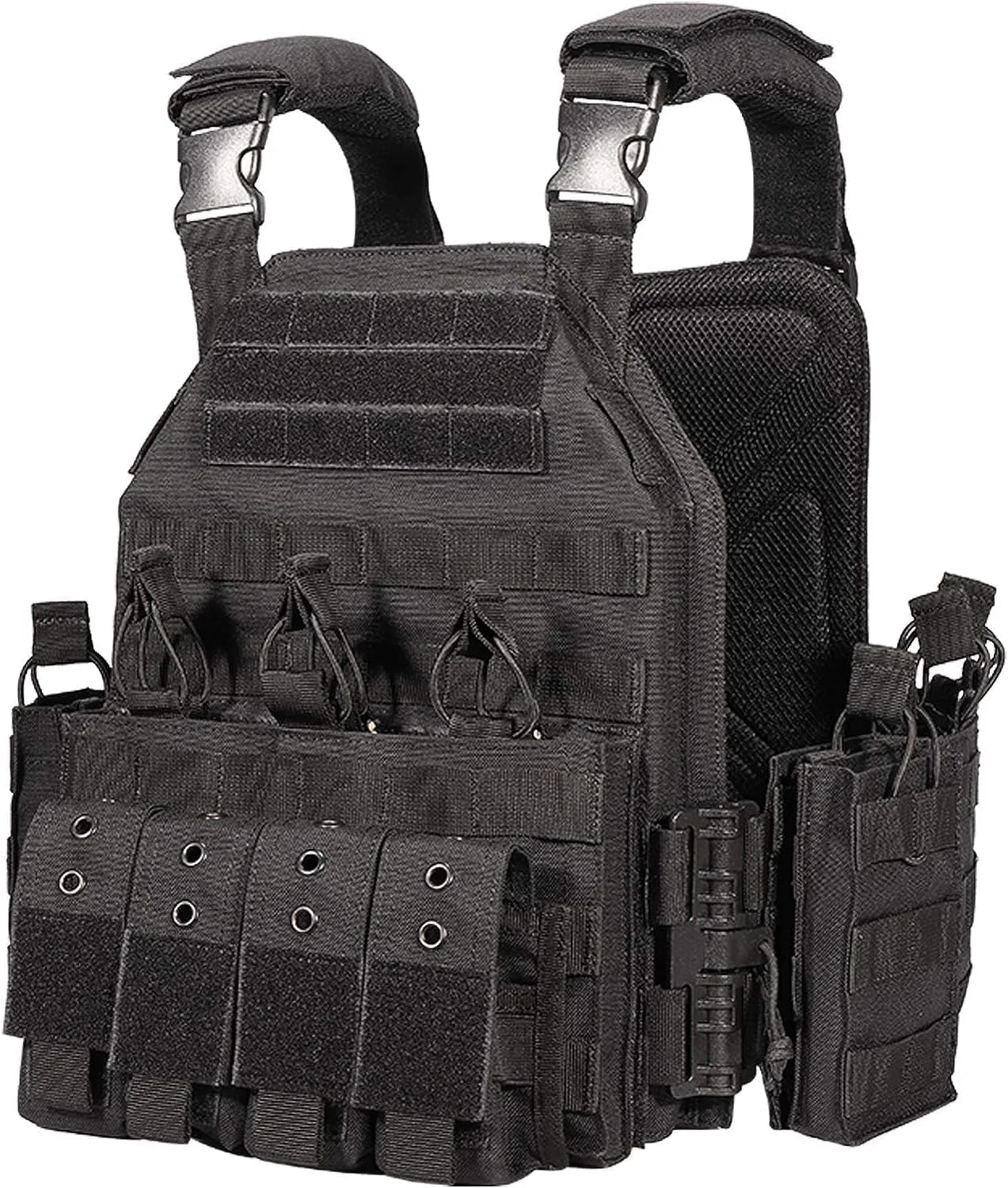 Tactical Vest 600D Nylon Quick Release Plate Carrier With Pouches