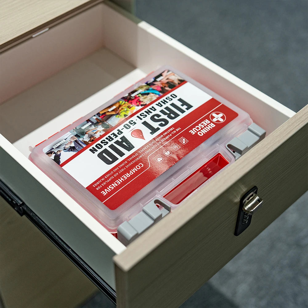 RHINO RESCUE FULL FEATURE FIRST AID KIT FOR HOME TRAVEL