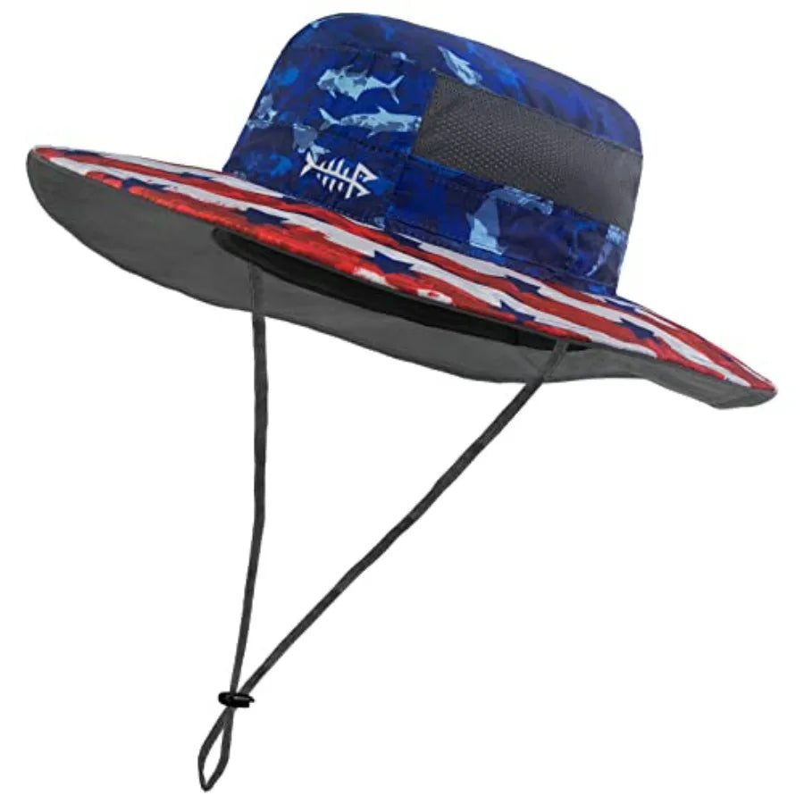 UPF 50 Plus Fishing Hat Water Resistant Detachable Neck Flap