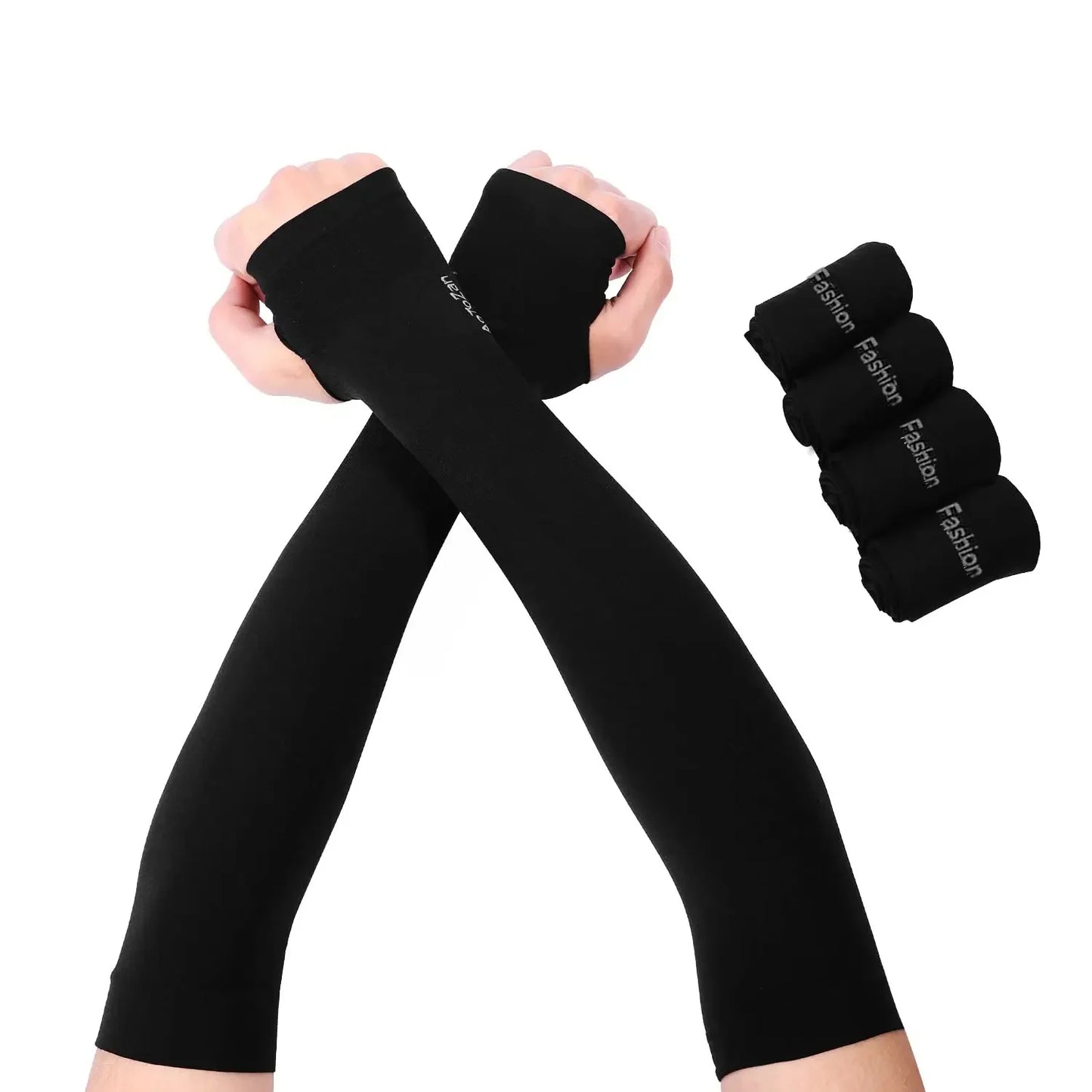 Arm Sleeves UPF50 Plus UV Protection Knit Cotton For Outdoors