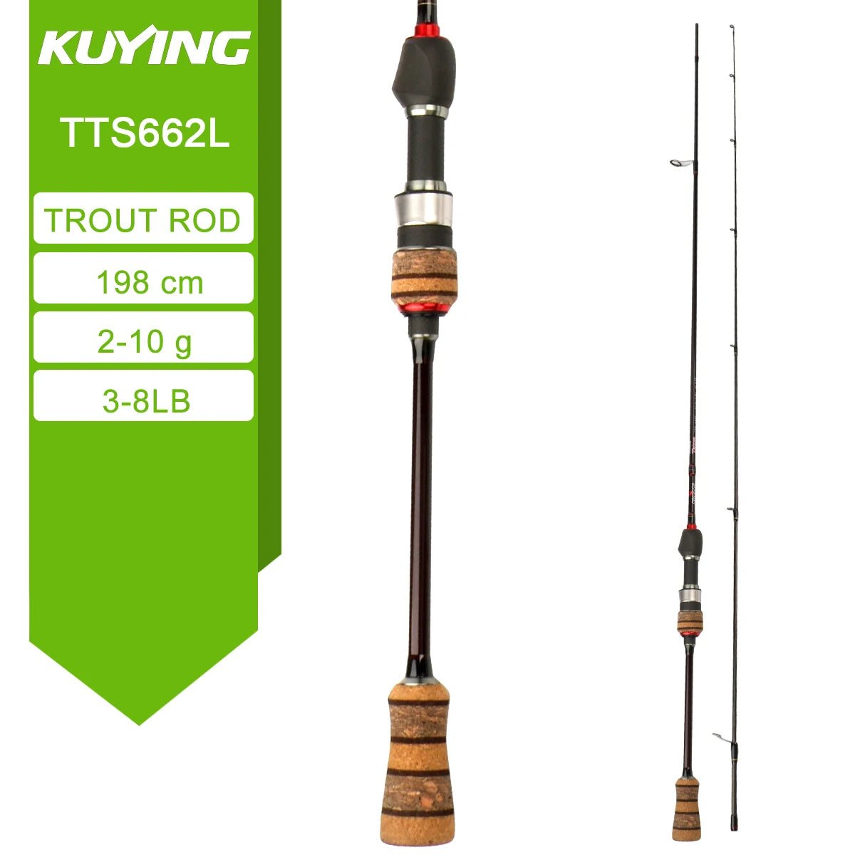 Kuying Teton Spinning Casting Rod Carbon Lure Baitcaster