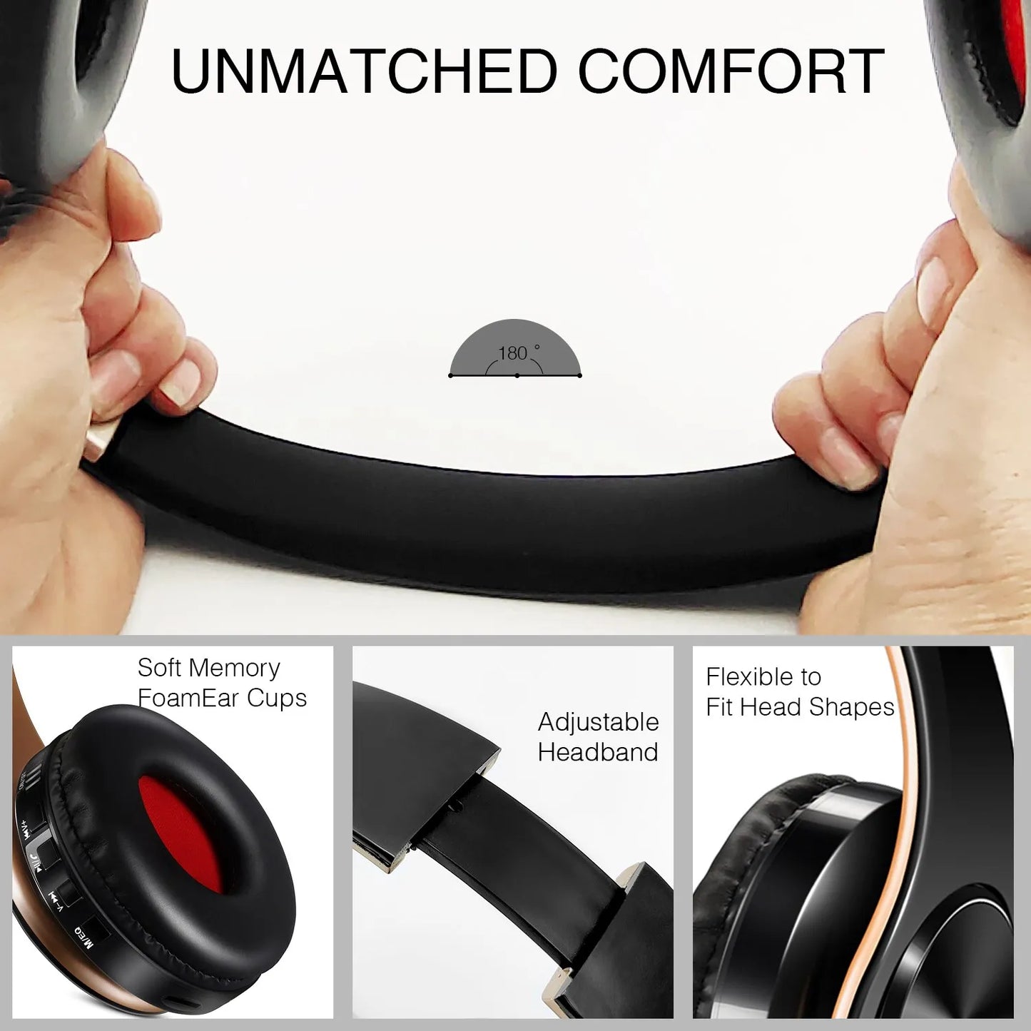 CATASSU Bluetooth Earphones Hifi Stereo Headset with Mic