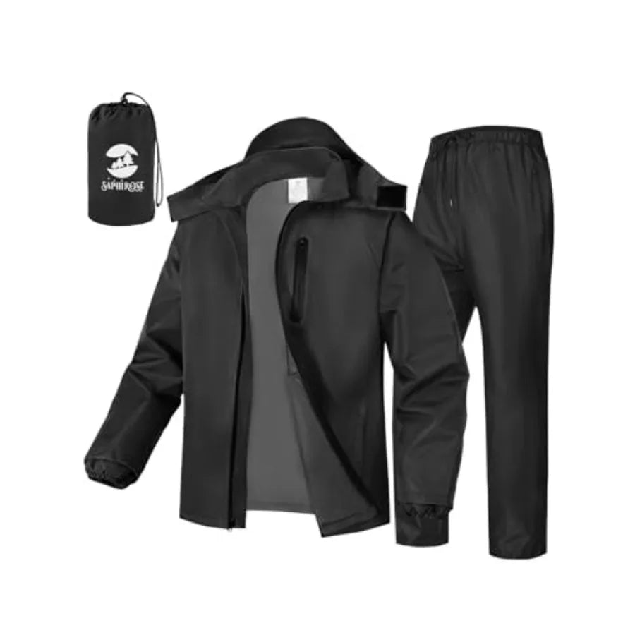 Men's Waterproof Rain Gear Two-Piece Packable Suit for Fishing