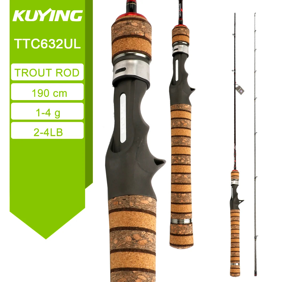 Kuying Lure Rod TTC Casting Spinning River Carbon Fishing Rod