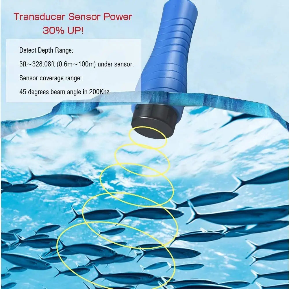 Handheld Ice Fishing Finder With LCD Display And Transducer