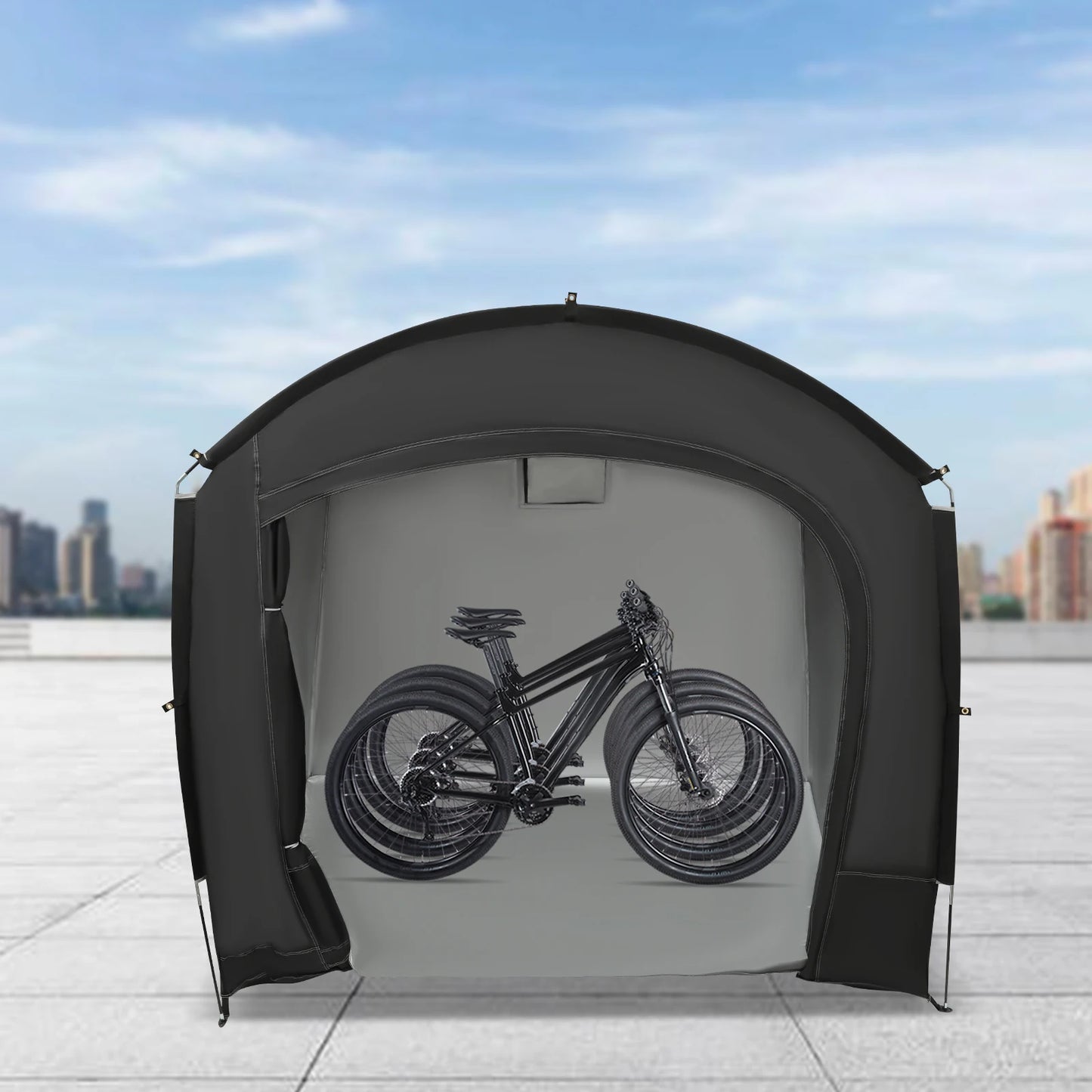 Portable Waterproof Bike Storage Shelter Tent for 1-4 Bikes