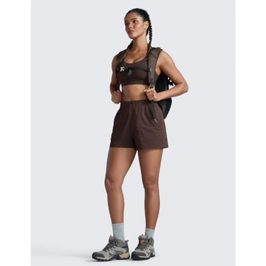 Unisex Water Resistant Hiking Shorts With Zip Pockets