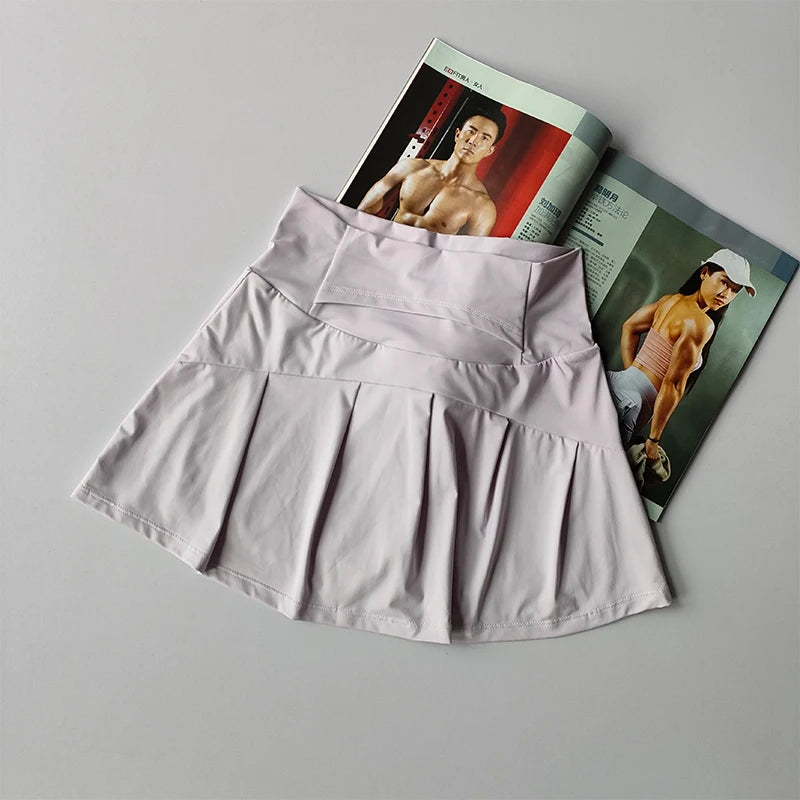 Womens Tennis Skirt Quick Dry High Waist Lined Sport Skirt