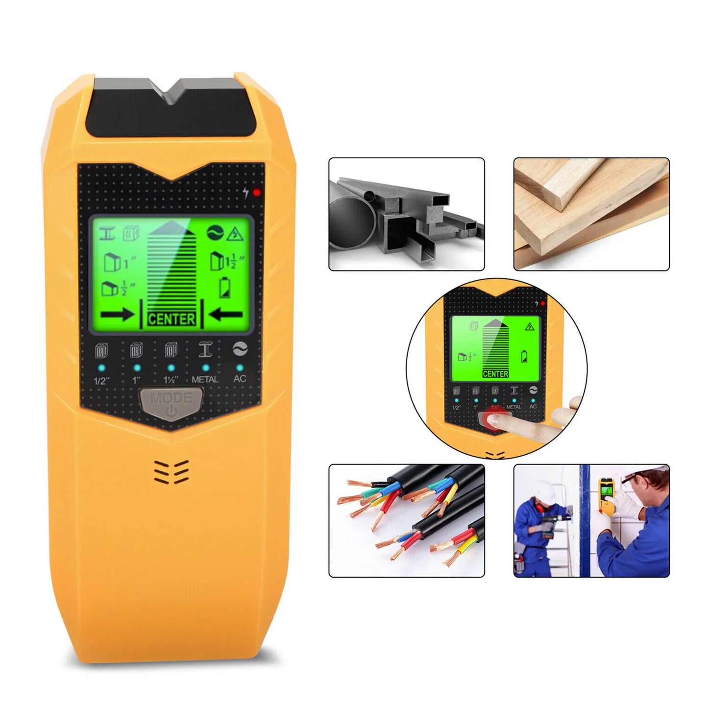 NONEDIY 5 In 1 Electronic Wall Detector Multifunctional Stud Finder