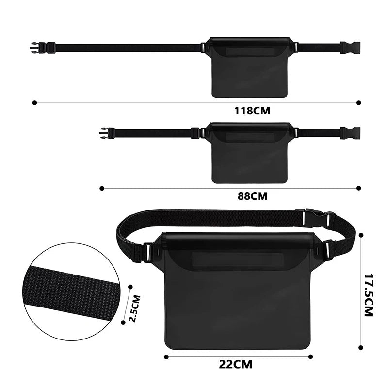 Waterproof Phone Pouch Dry Bag Waist Pack For Beach Kayaking