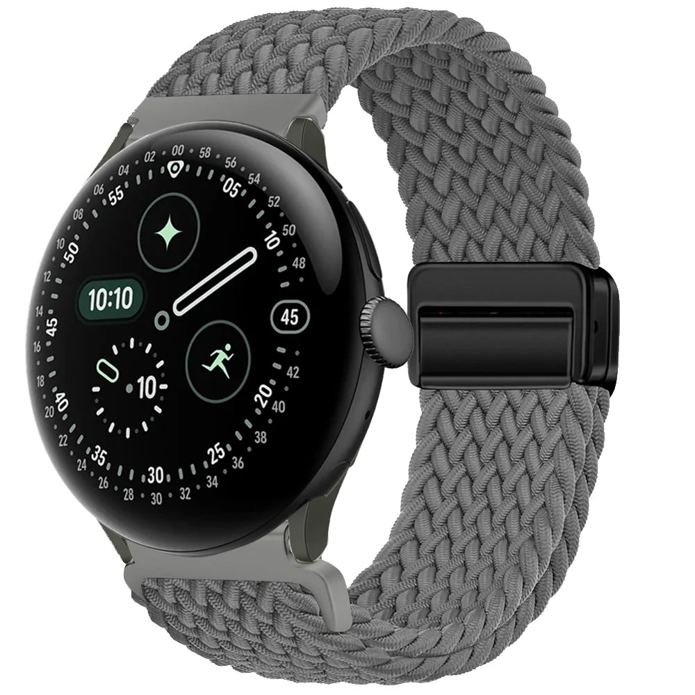 Magnetic Elastic Braided Nylon Strap For Google Pixel Watch