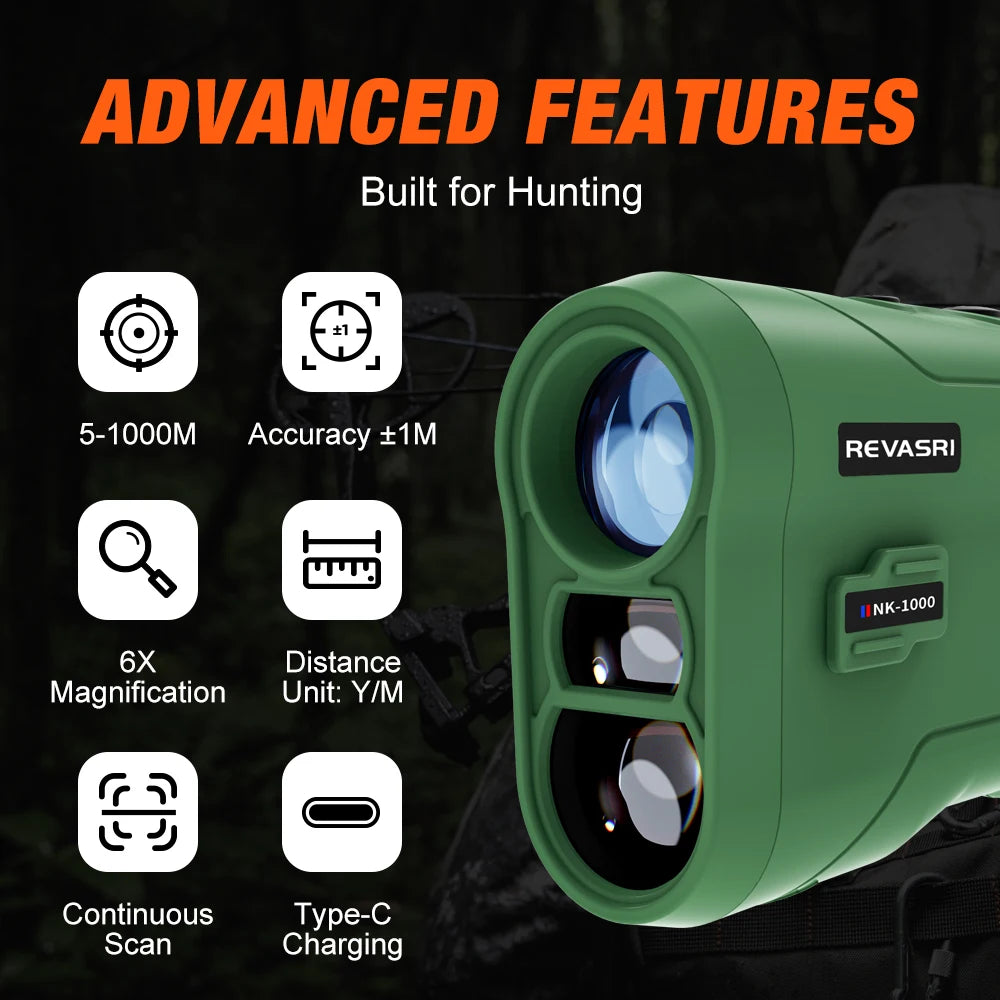 REVASRI 1000M Multi Function Rangefinder With Speed And Scan