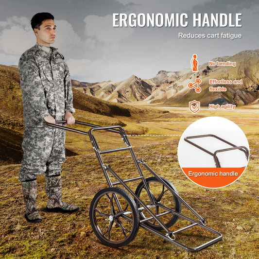 Deer Cart 500Lb Capacity Folding Game Hauler With Ergonomic Handle
