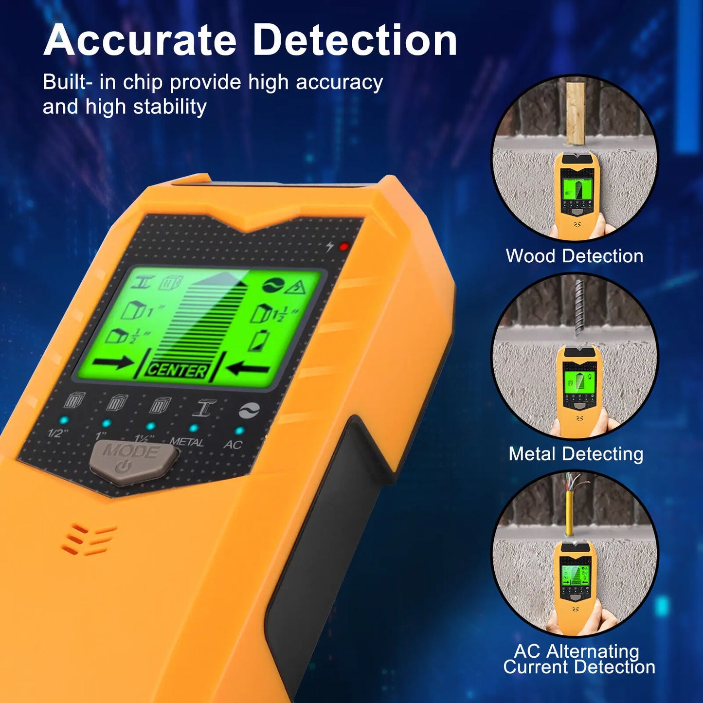 NONEDIY 5 In 1 Electronic Wall Detector Multifunctional Stud Finder