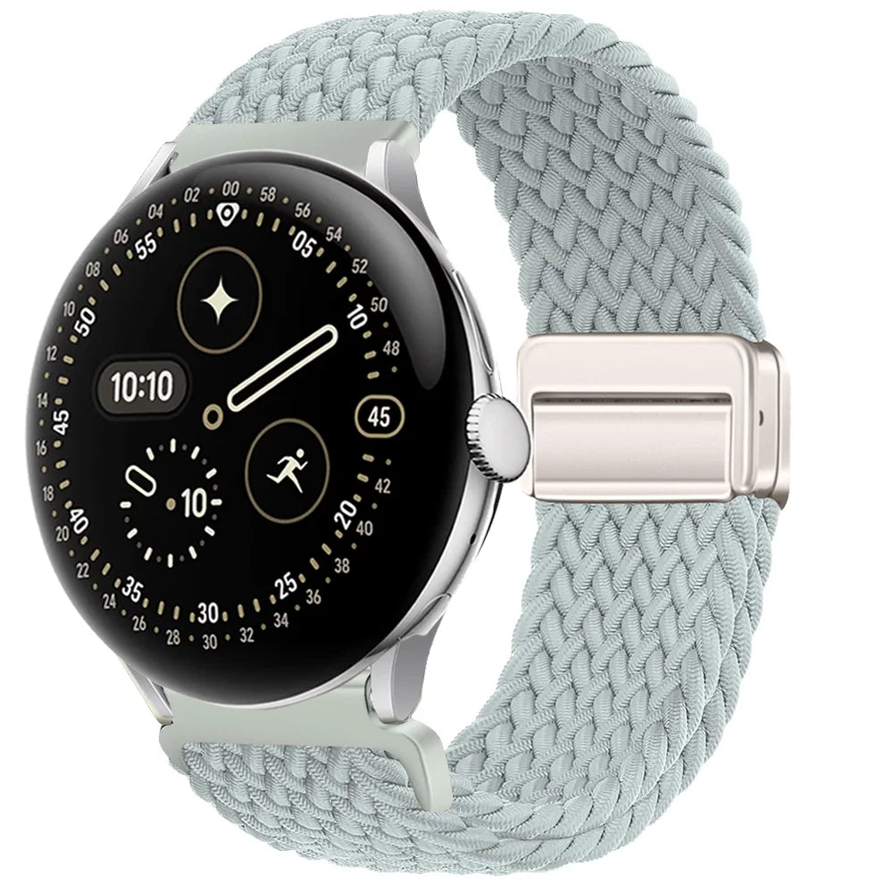 Magnetic Elastic Braided Nylon Strap For Google Pixel Watch