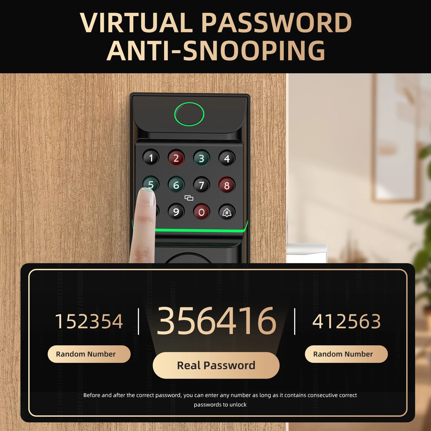 Viladepot Smart Lock with Fingerprint, Keypad, Bluetooth App Control