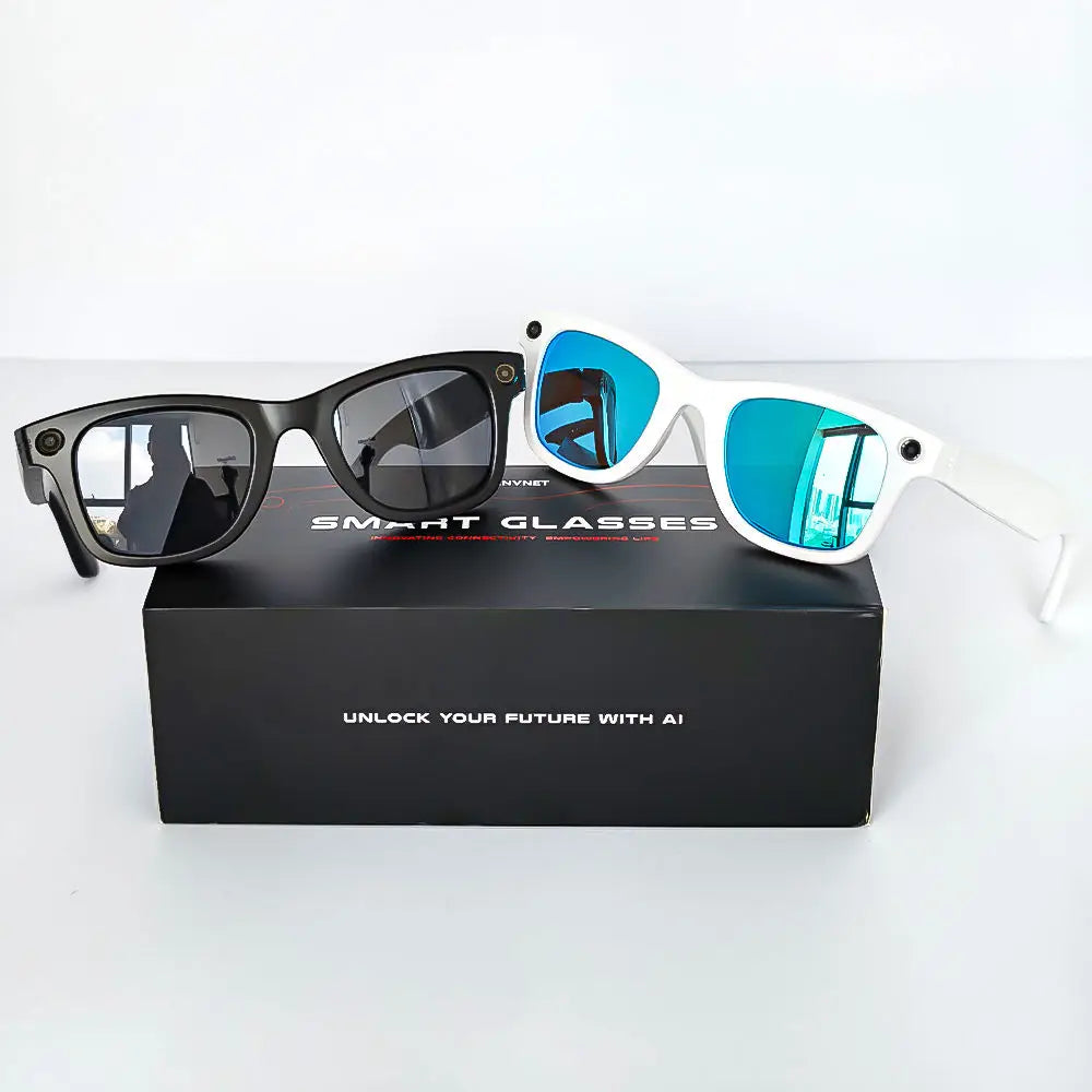 Smart Glasses With Dual Lenses 8MP 1080p Video AI Translation